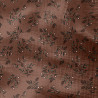 Printed Double Gauze GULLY Mocha / Green